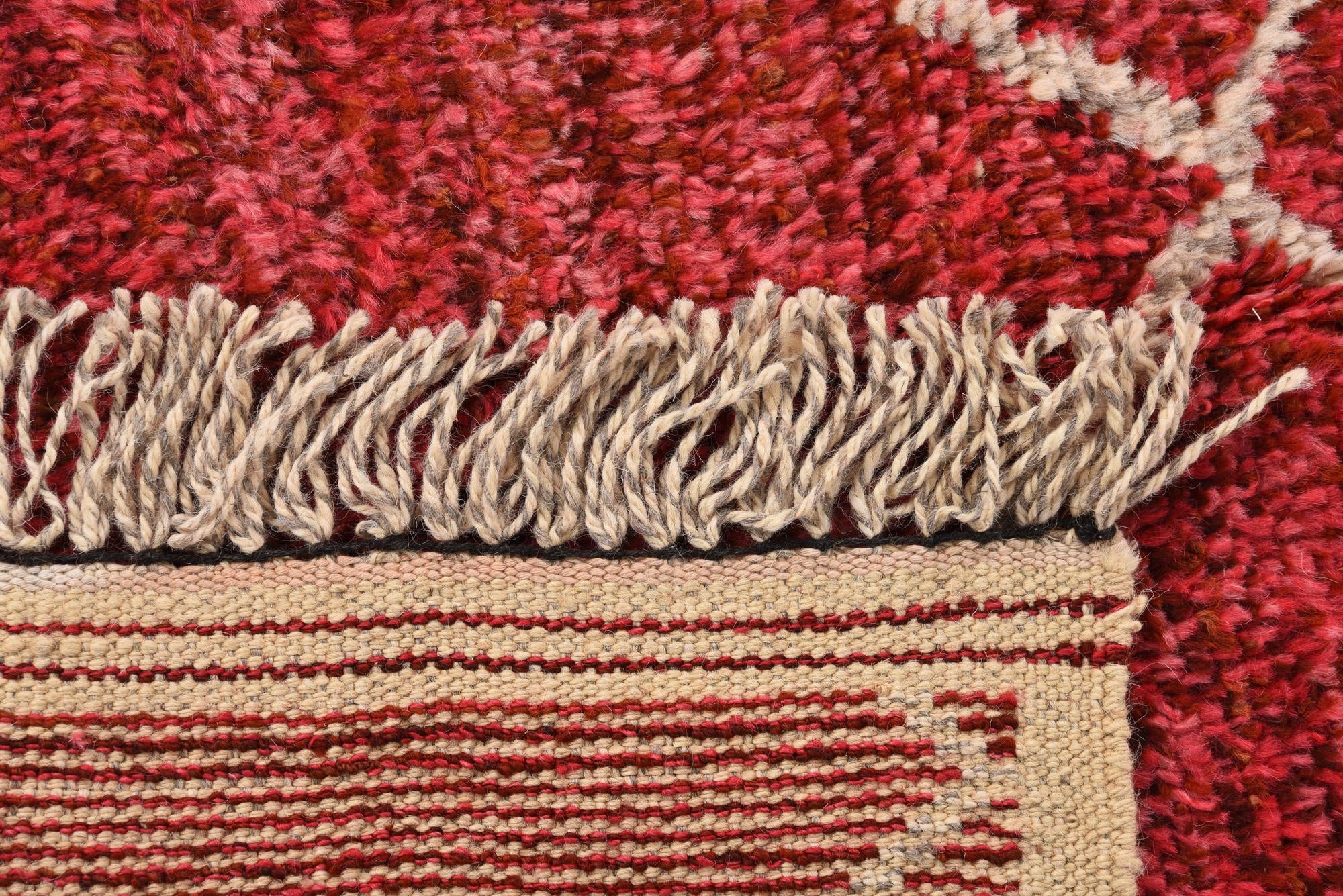 4' 1 x 6' 7 Hand Knotted Moroccan Wool Rug