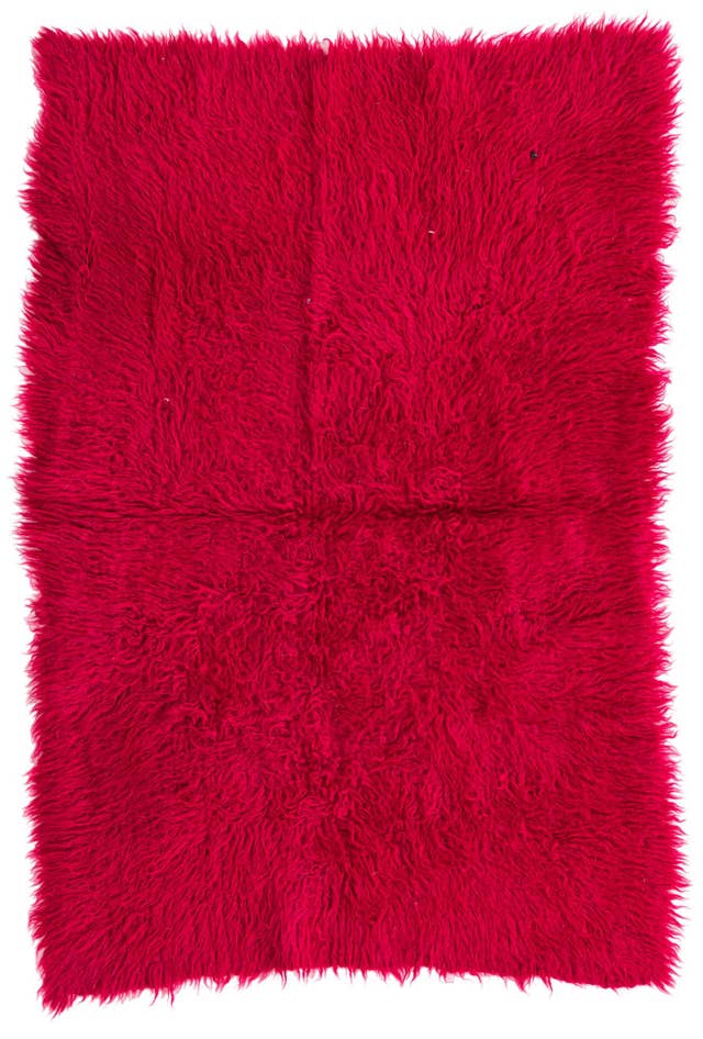 Detail image of 2' 9 x 4' 1 Hand Knotted Moroccan Wool Rug
