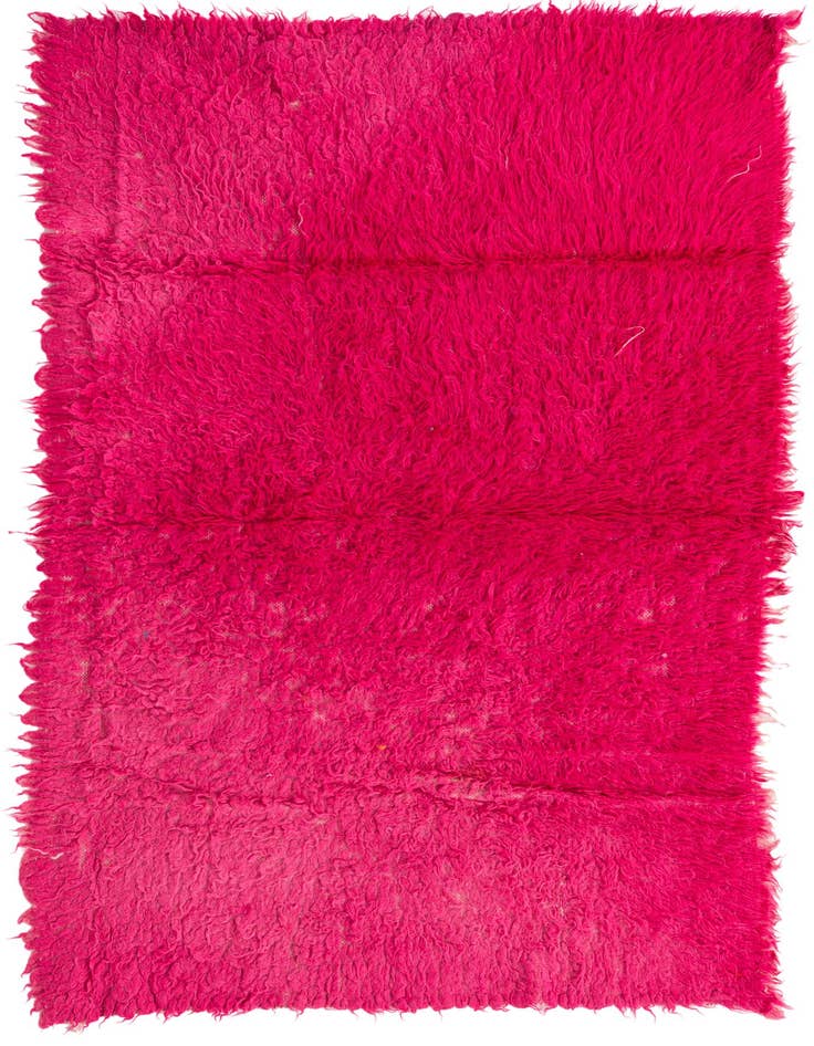 Detail image of 3' 10 x 6' 2 Hand Knotted Moroccan Wool Rug