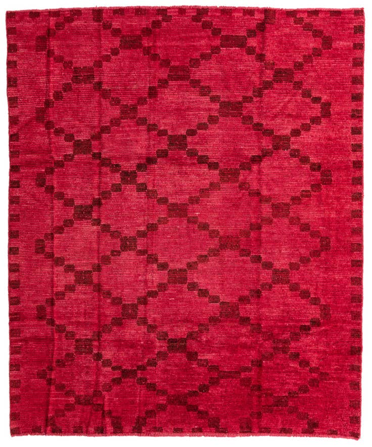 Detail image of 8' x 9' Hand Knotted Moroccan Wool Rug
