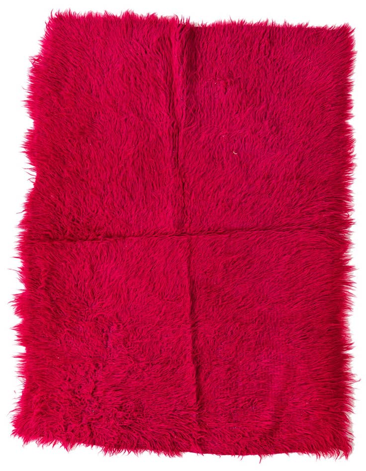 Detail image of 3' 10 x 6' 6 Hand Knotted Moroccan Wool Rug