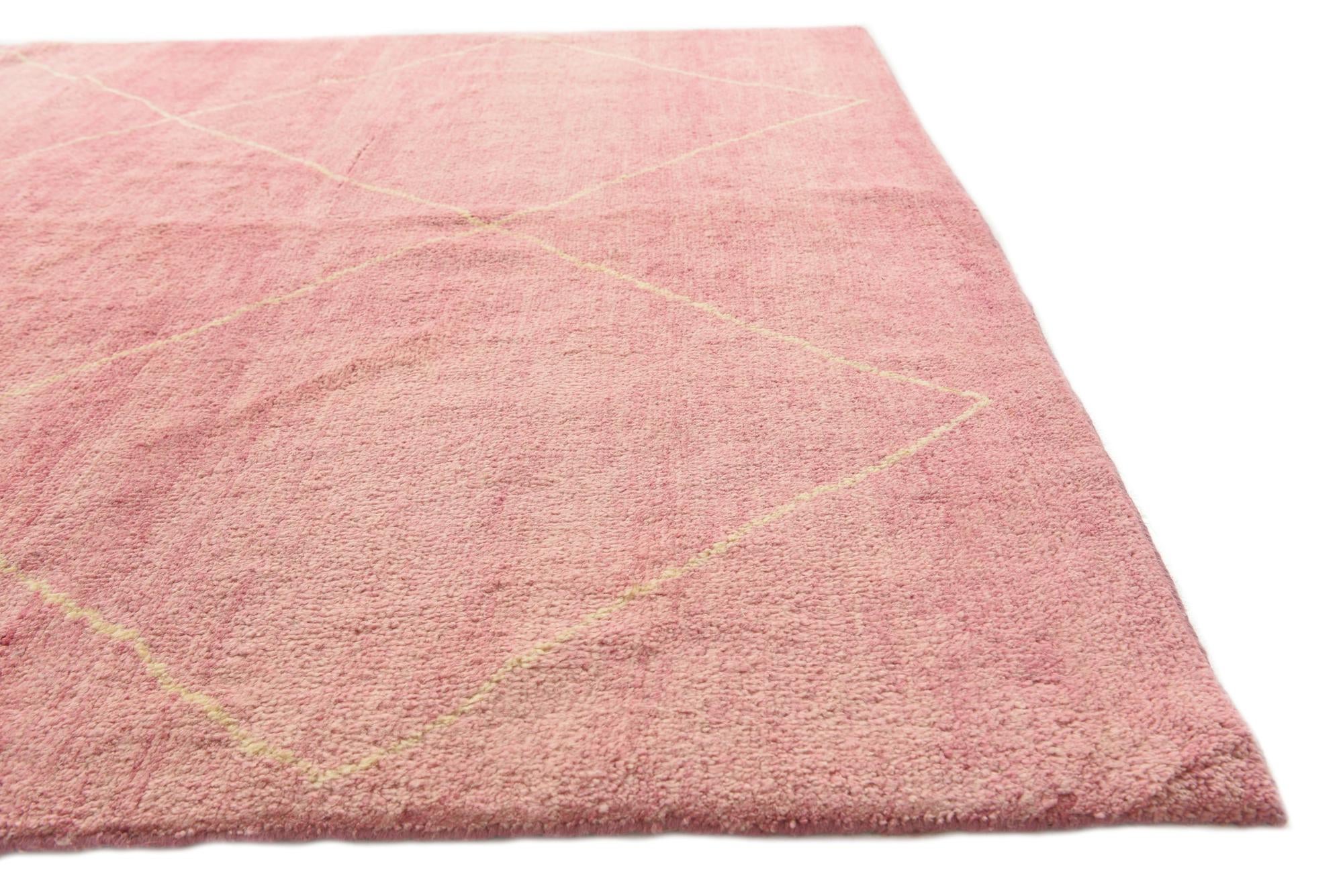 5' 7 x 8' 3 Hand Knotted Moroccan Wool Rug