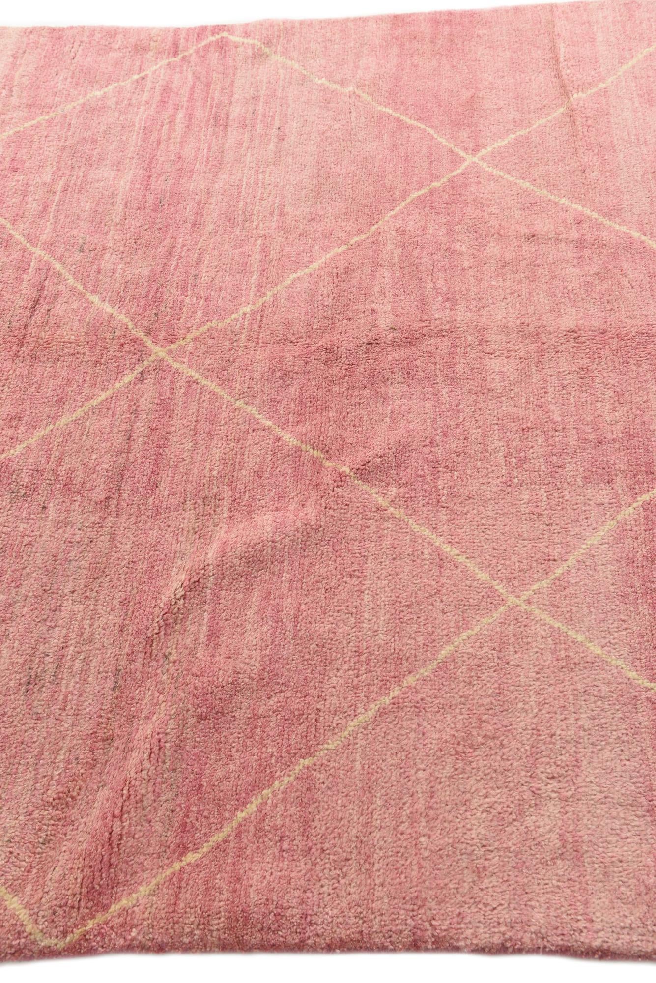 5' 7 x 8' 3 Hand Knotted Moroccan Wool Rug