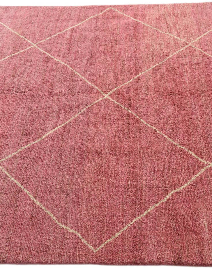 Detail image of 5' 8 x 8' Hand Knotted Moroccan Wool Rug