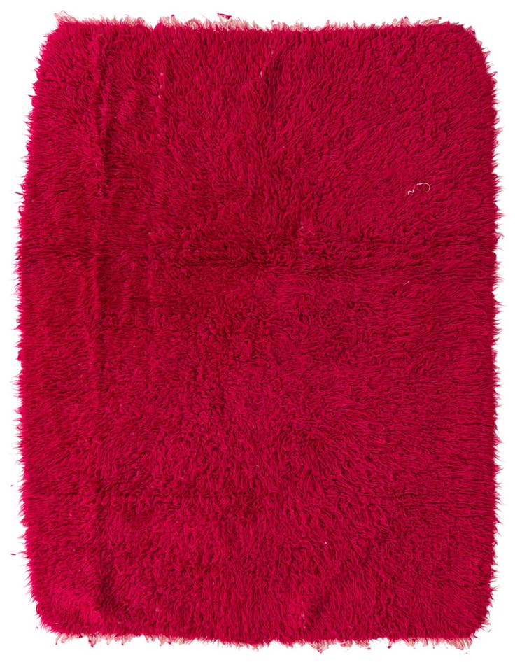 Detail image of 4' 5 x 6' 7 Hand Knotted Moroccan Wool Rug