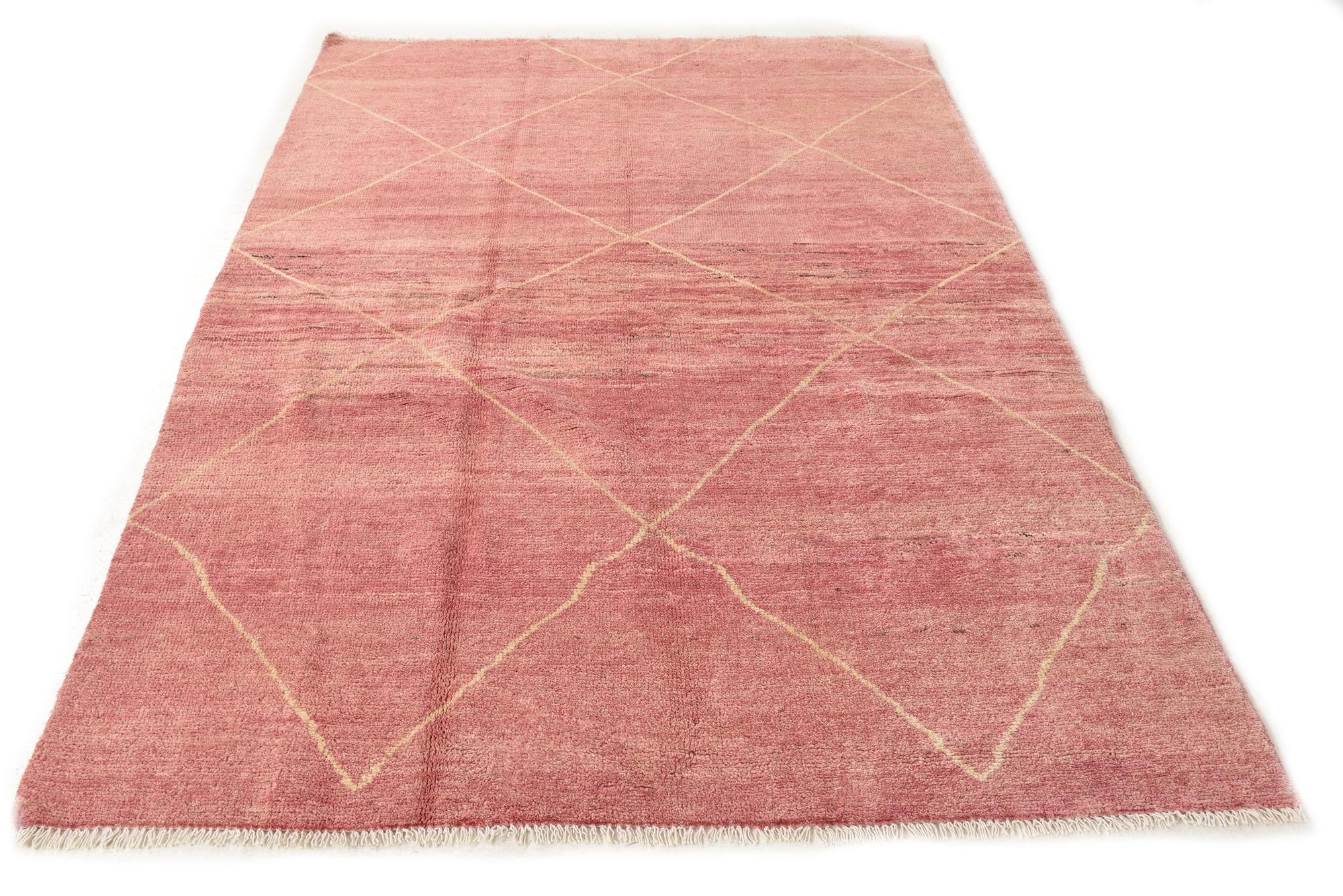 5' 7 x 7' 11 Hand Knotted Moroccan Wool Rug