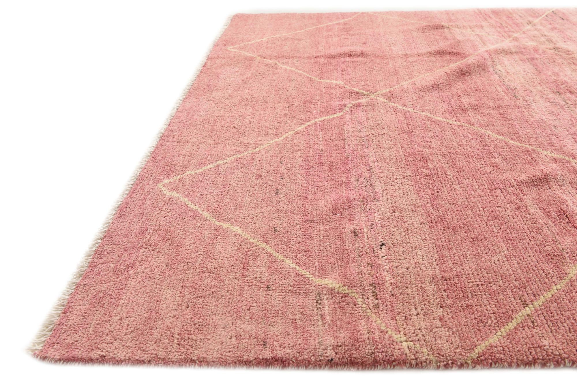 5' 7 x 7' 11 Hand Knotted Moroccan Wool Rug