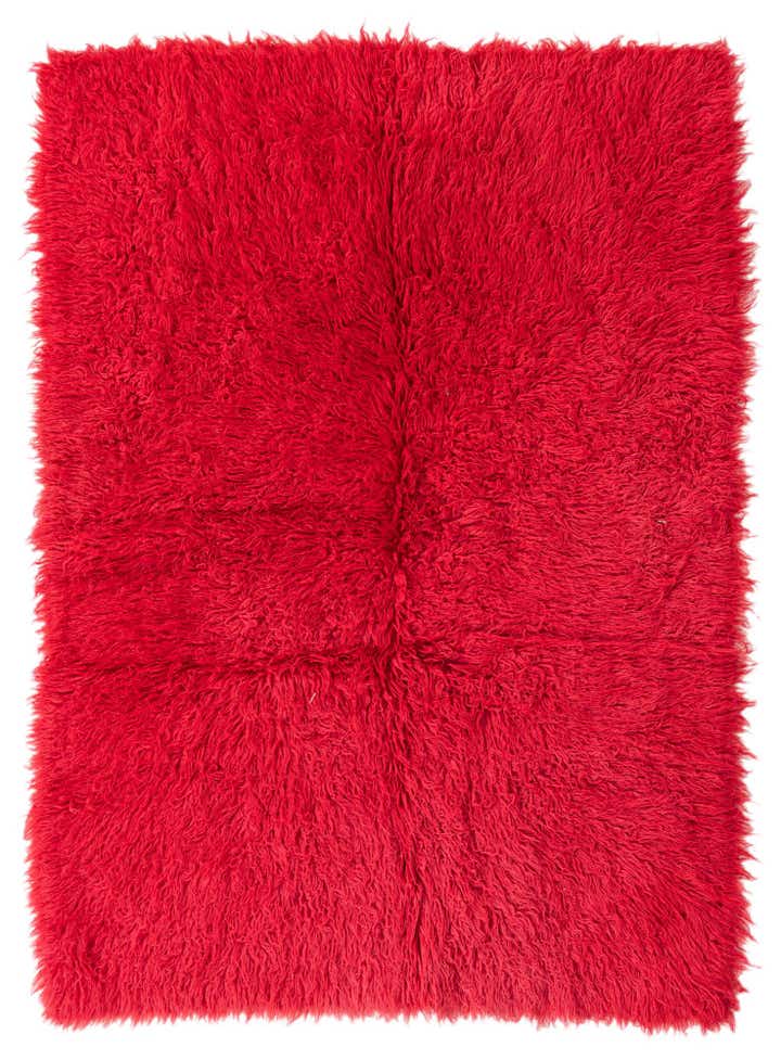 4' 8 x 6' 7 Hand Knotted Moroccan Wool Rug