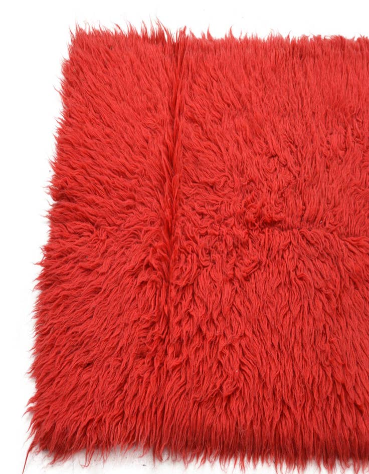 Detail image of 2' 4 x 4' 4  Hand Knotted Moroccan Wool Rug