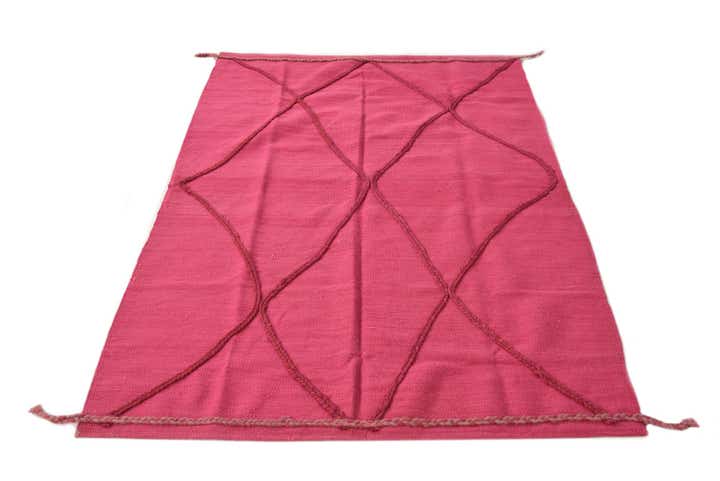 4' 1 x 6' Hand Knotted Moroccan Wool Rug