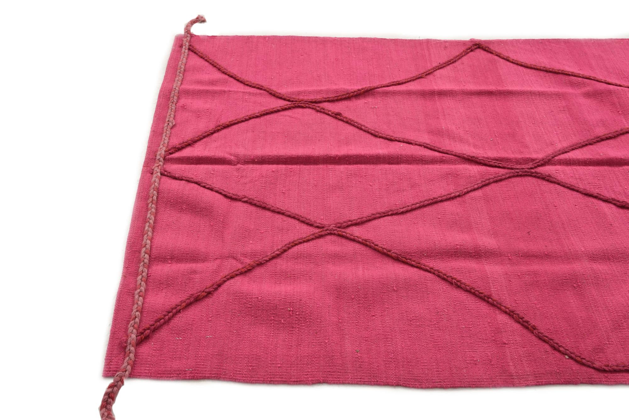4' 1 x 6' Hand Knotted Moroccan Wool Rug