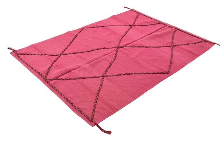 4' 6 x 6' 6 Hand Knotted Moroccan Wool Rug