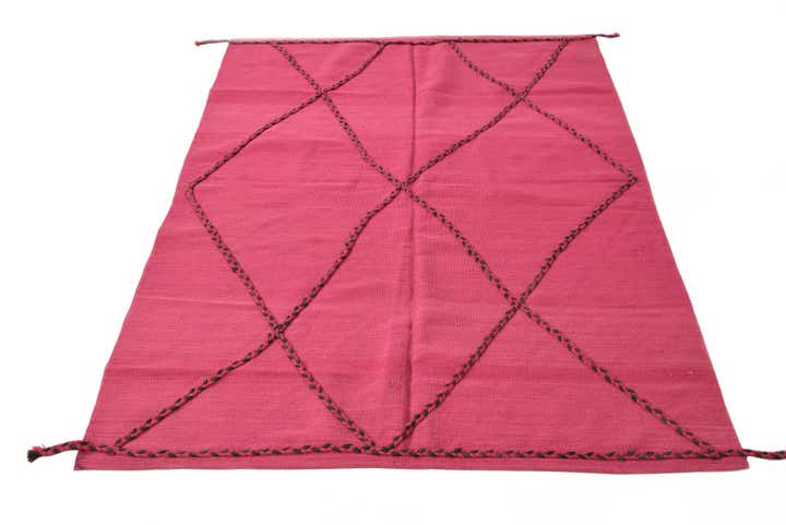 4' 6 x 6' 6 Hand Knotted Moroccan Wool Rug
