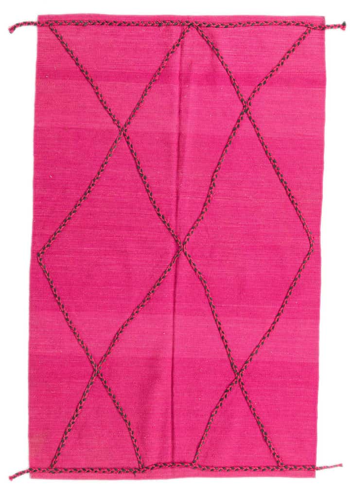 4' 6 x 6' 6 Hand Knotted Moroccan Wool Rug