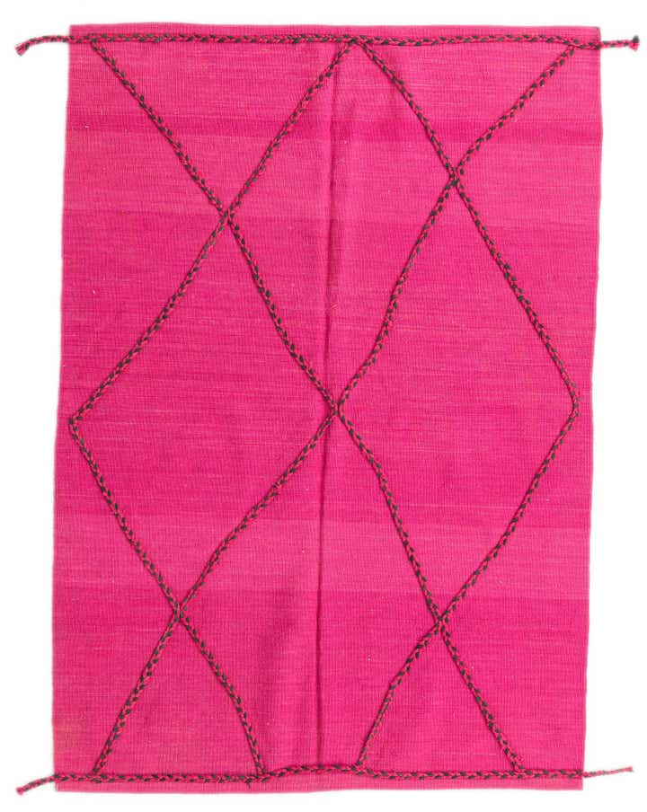 4' 6 x 6' 6 Hand Knotted Moroccan Wool Rug