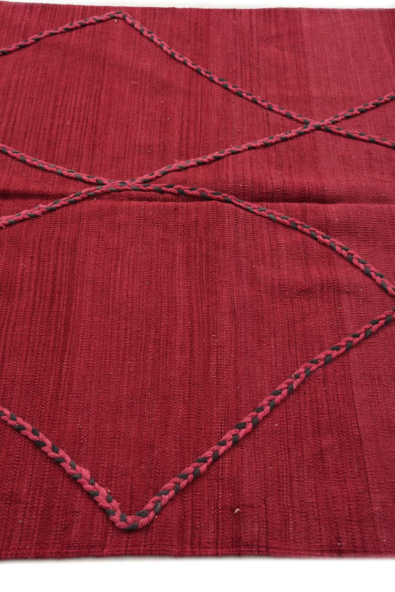 4' 7 x 6' 5 Hand Knotted Moroccan Wool Rug