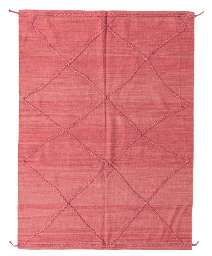 Detail image of 5' 8 x 7' 10 Hand Knotted Moroccan Wool Rug