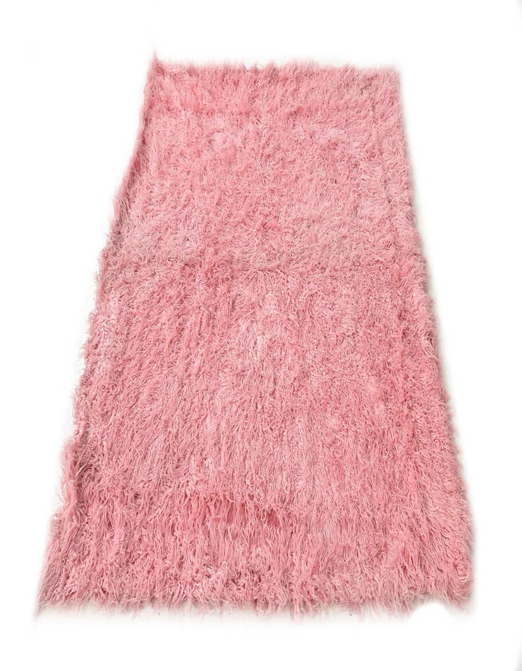 Detail image of 4' x 5'  Hand Knotted Moroccan Wool Rug