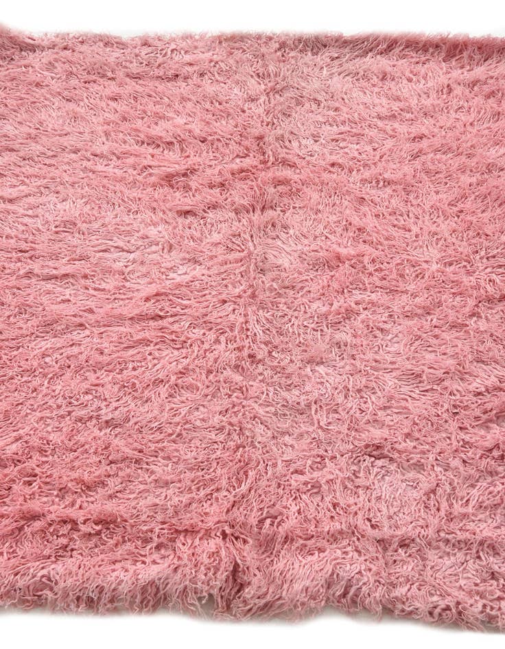 Detail image of 4' x 5'  Hand Knotted Moroccan Wool Rug