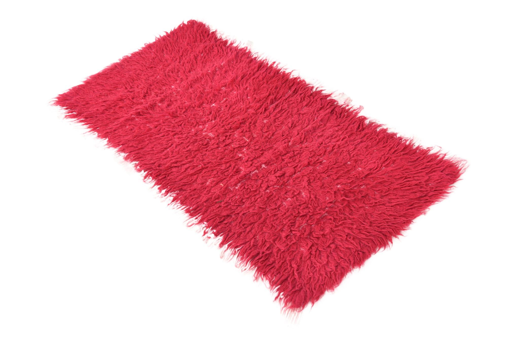 1' 10 x 3' 9 Hand Knotted Moroccan Wool Rug