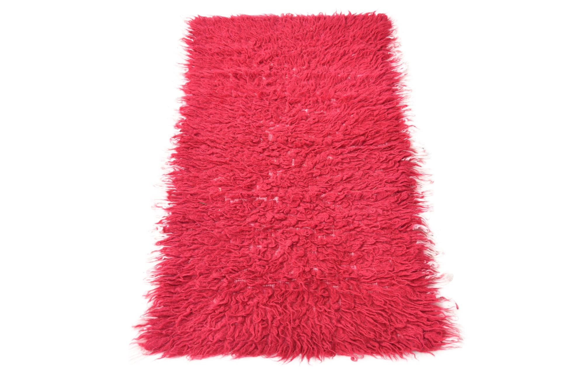 1' 10 x 3' 9 Hand Knotted Moroccan Wool Rug