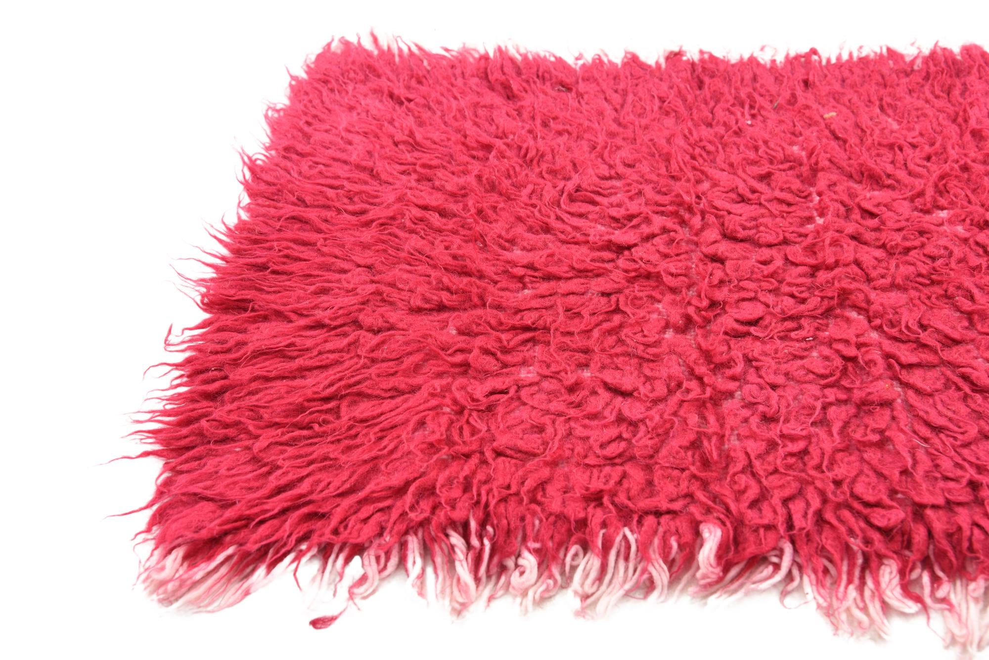 1' 10 x 3' 9 Hand Knotted Moroccan Wool Rug