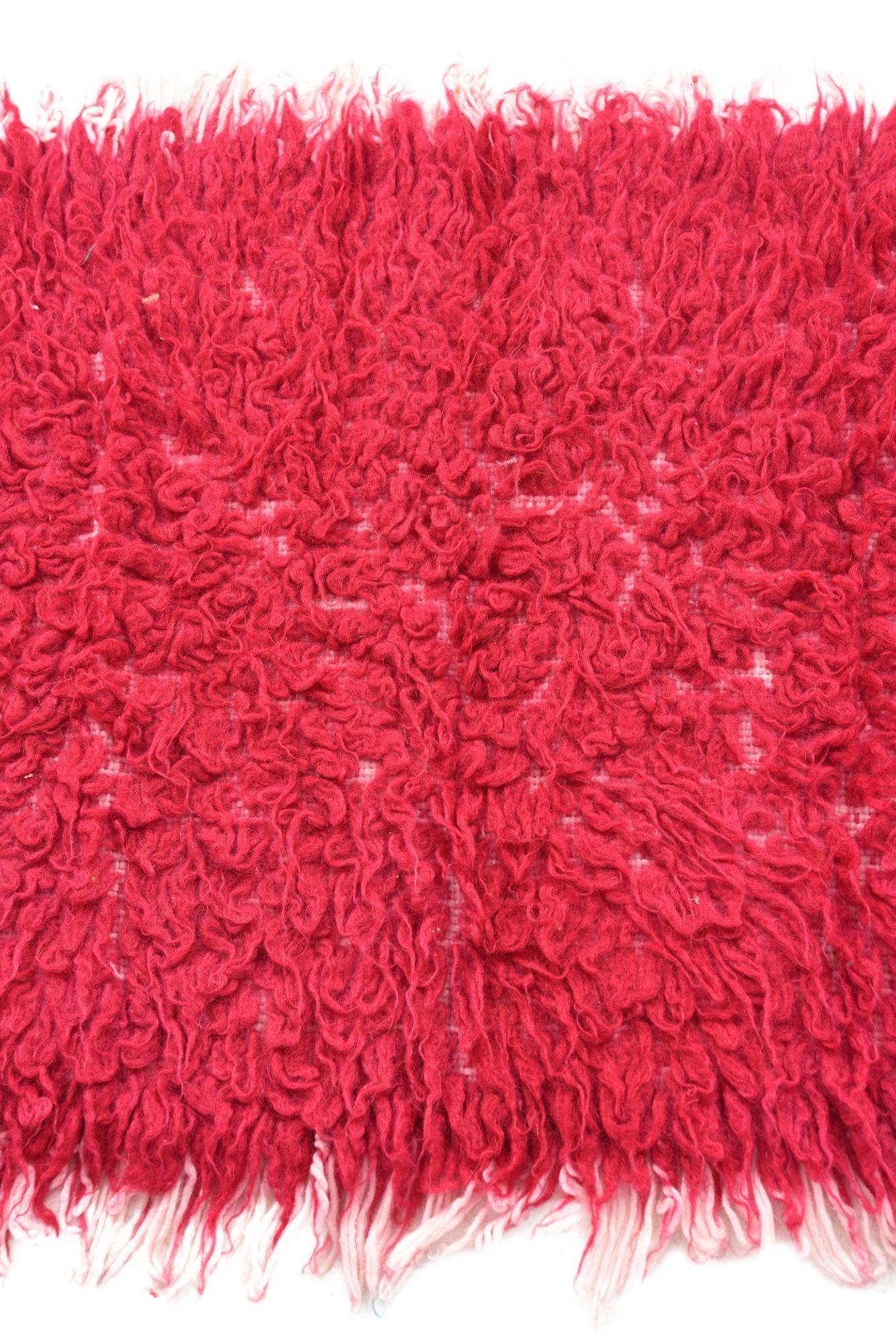 1' 10 x 3' 9 Hand Knotted Moroccan Wool Rug