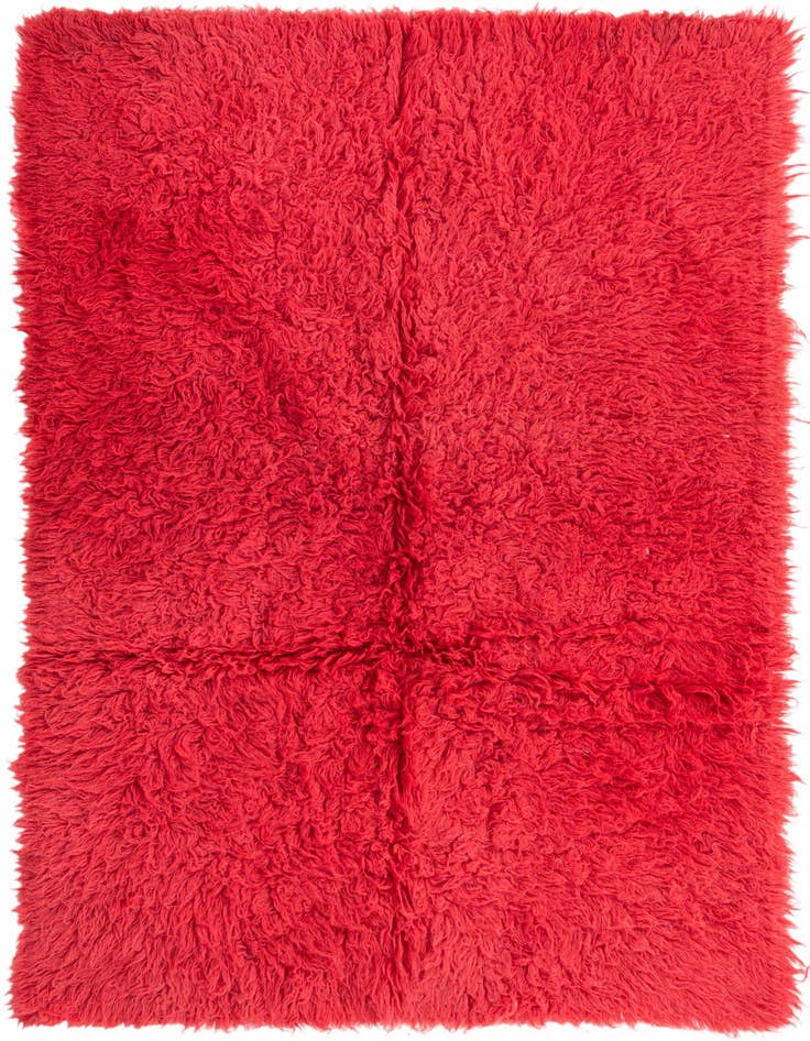 Detail image of 4' 8 x 6' 7 Hand Knotted Moroccan Wool Rug