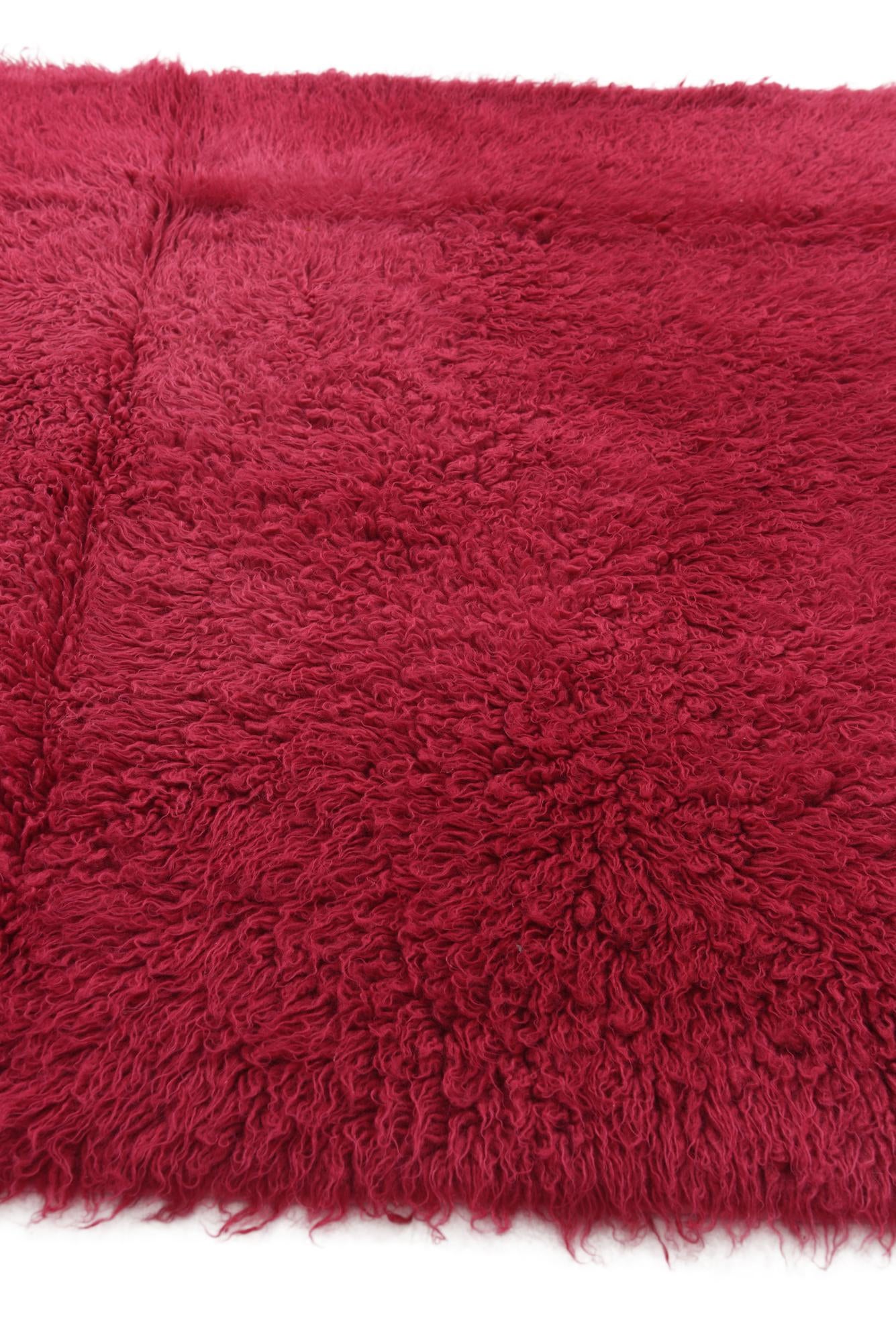 4' 7 x 6' 2 Hand Knotted Moroccan Wool Rug