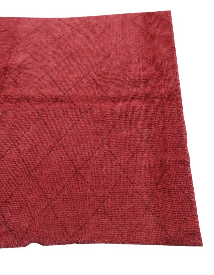 Detail image of 4' 7 x 8' 4 Hand Knotted Moroccan Wool Rug