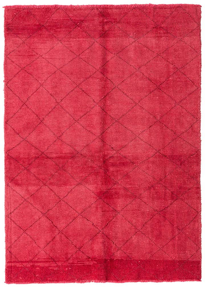 4' 7 x 8' 4 Hand Knotted Moroccan Wool Rug