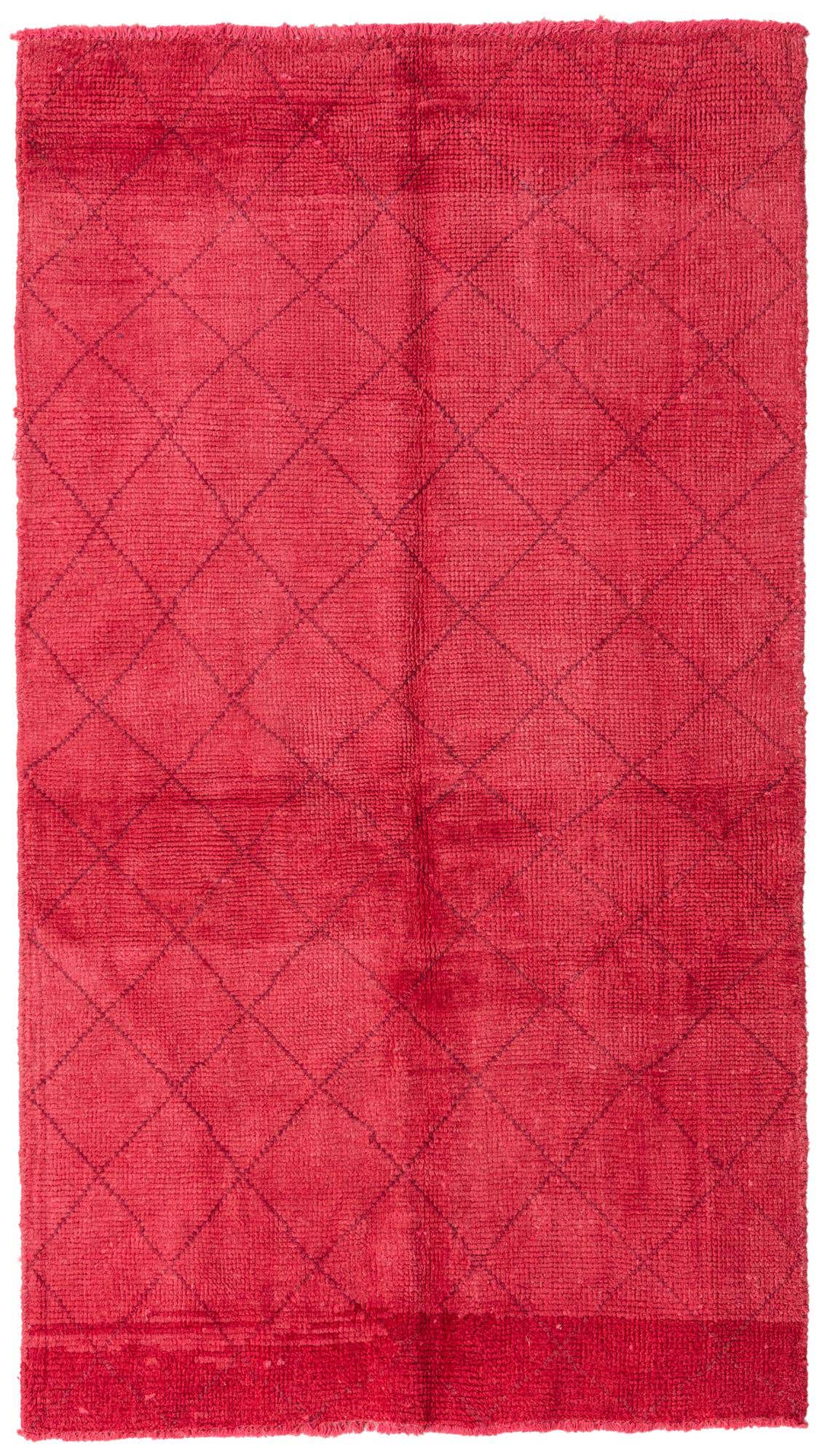 4' 7 x 8' 4 Hand Knotted Moroccan Wool Rug