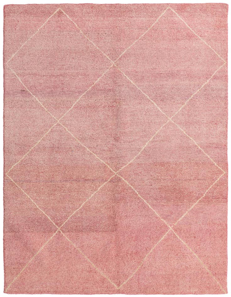 Detail image of 5' 6 x 7' 10 Hand Knotted Moroccan Wool Rug