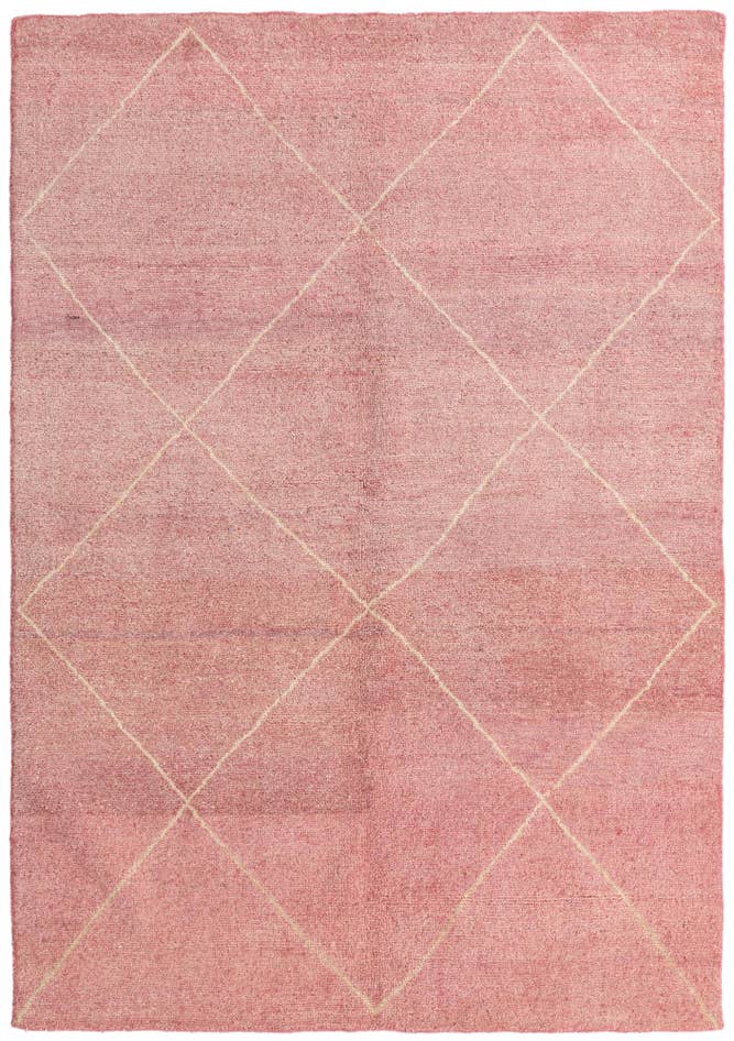 Detail image of 5' 6 x 7' 10 Hand Knotted Moroccan Wool Rug