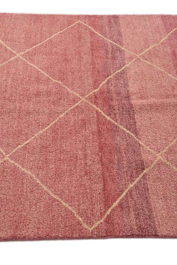 4' 6 x 6' 6 Hand Knotted Moroccan Wool Rug