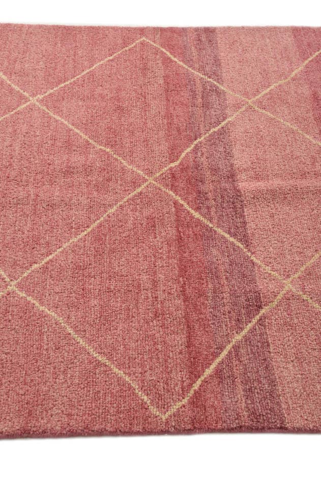 Detail image of 4' 6 x 6' 6 Hand Knotted Moroccan Wool Rug