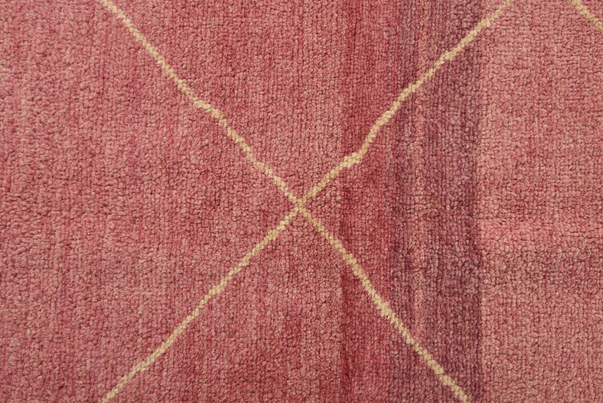 4' 6 x 6' 6 Hand Knotted Moroccan Wool Rug