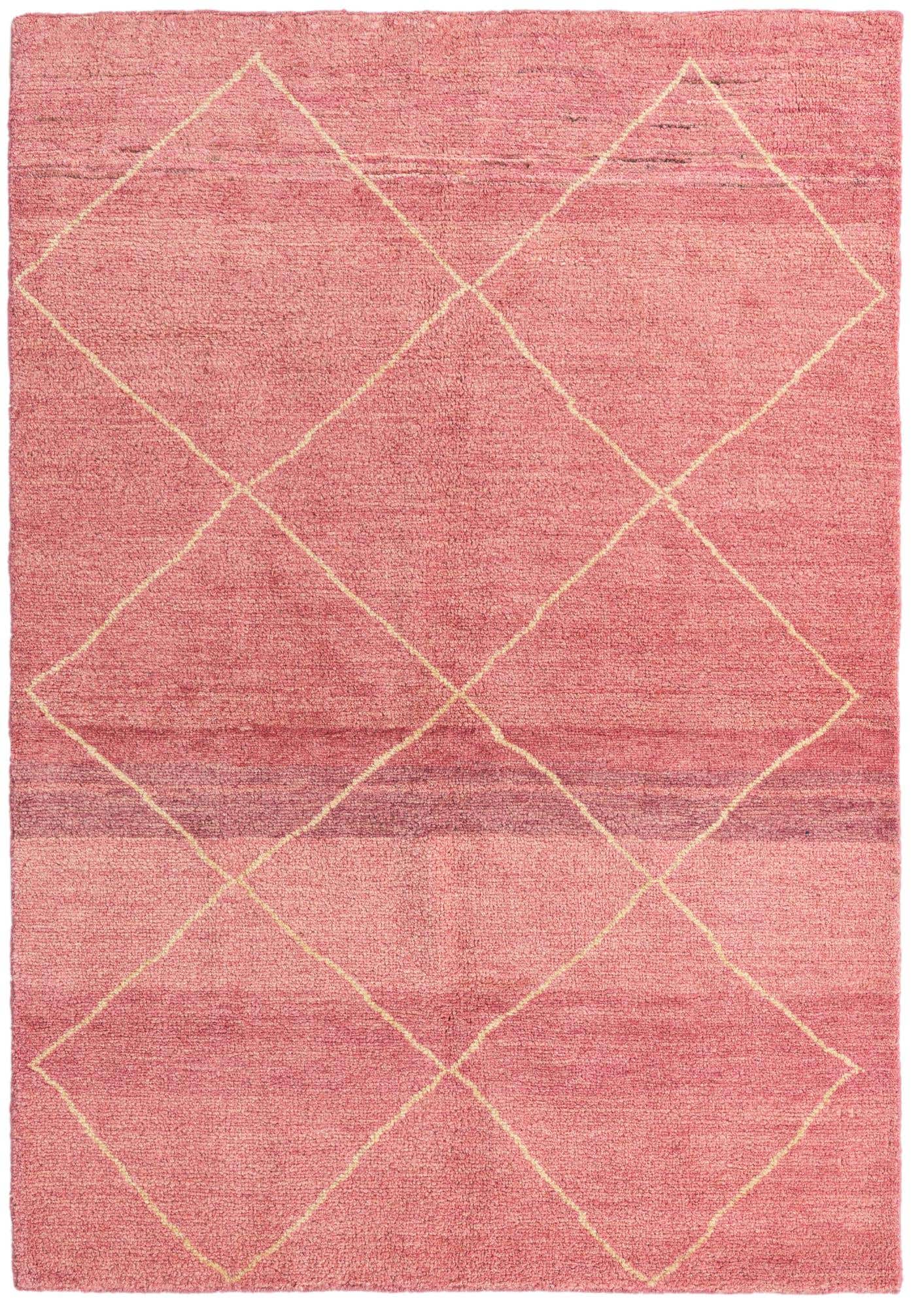 4' 6 x 6' 6 Hand Knotted Moroccan Wool Rug