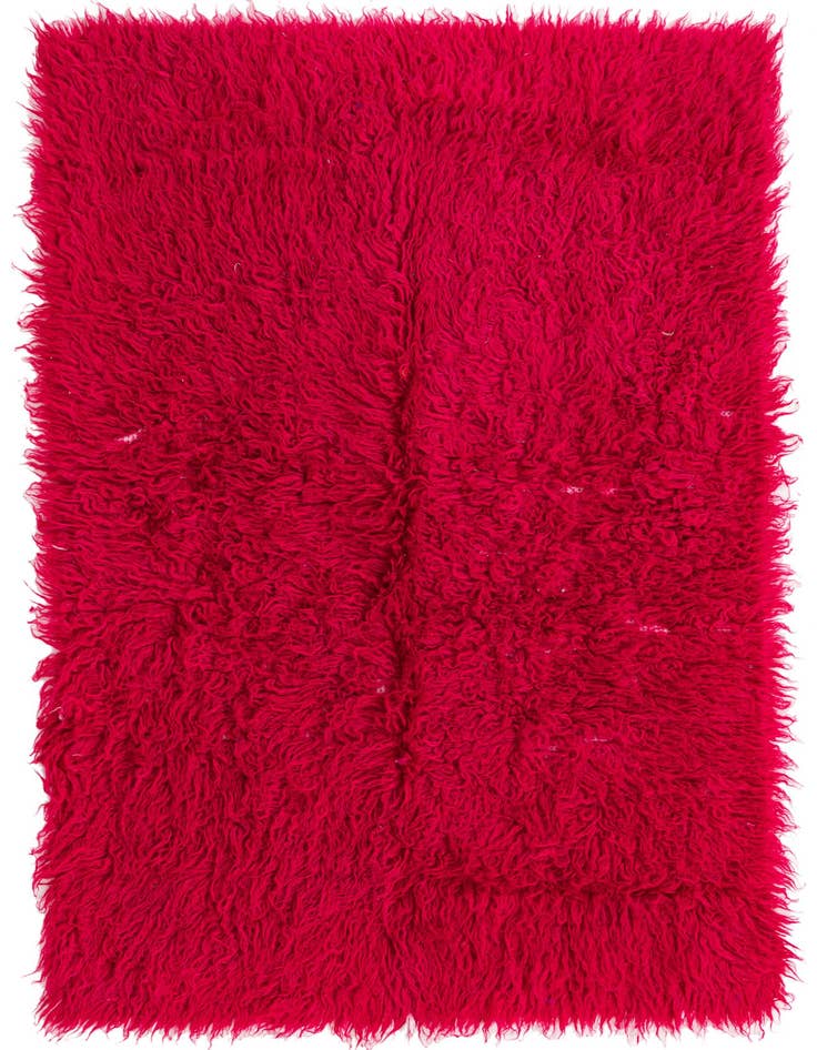 Detail image of 3' 5 x 5' 6 Hand Knotted Moroccan Wool Rug