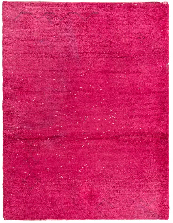 Detail image of 3' 11 x 6' 4 Hand Knotted Moroccan Wool Rug