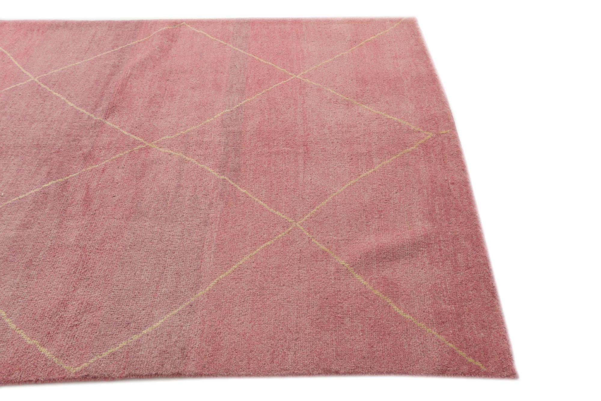 5' 9 x 8' 2 Hand Knotted Moroccan Wool Rug