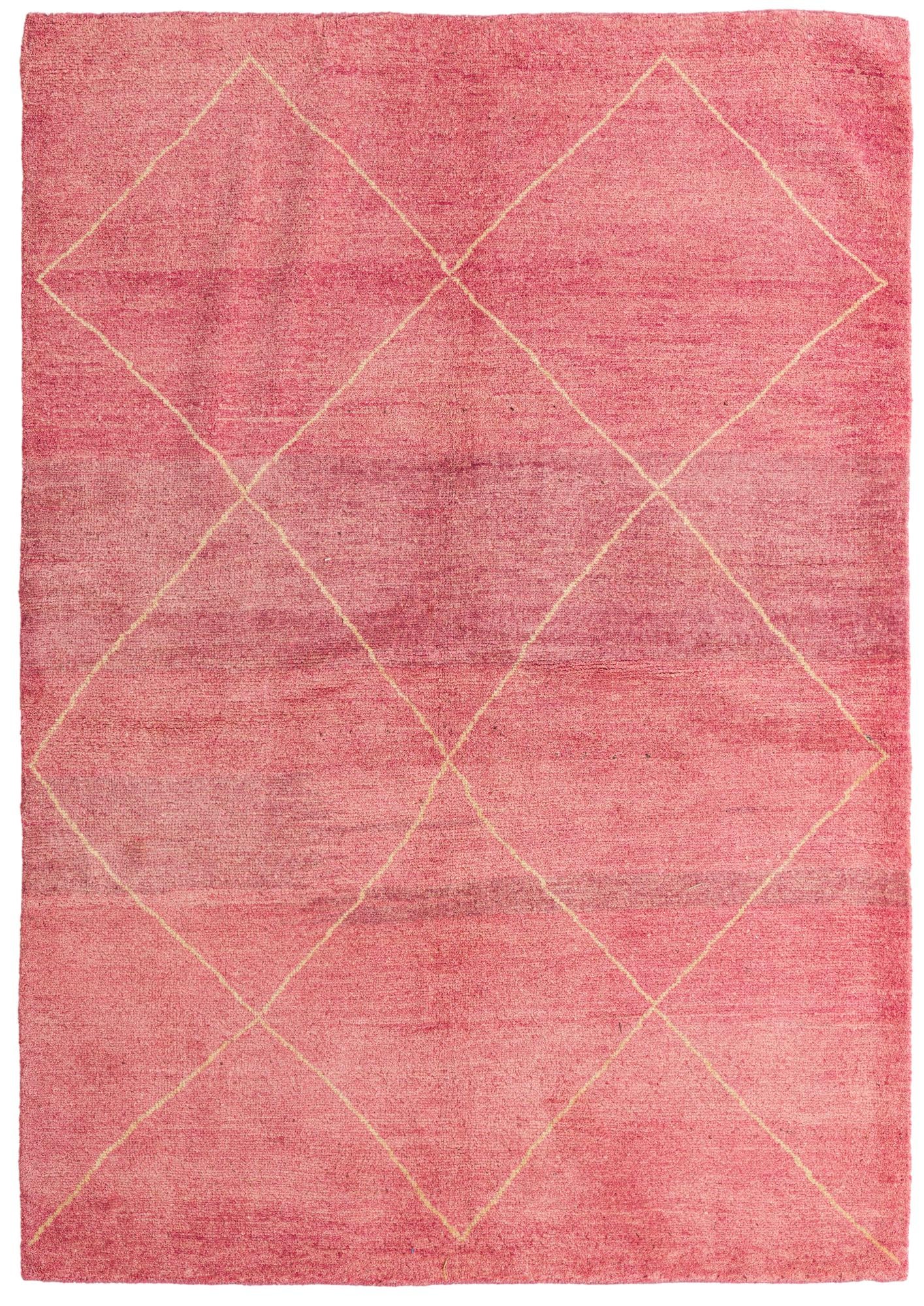 5' 9 x 8' 2 Hand Knotted Moroccan Wool Rug