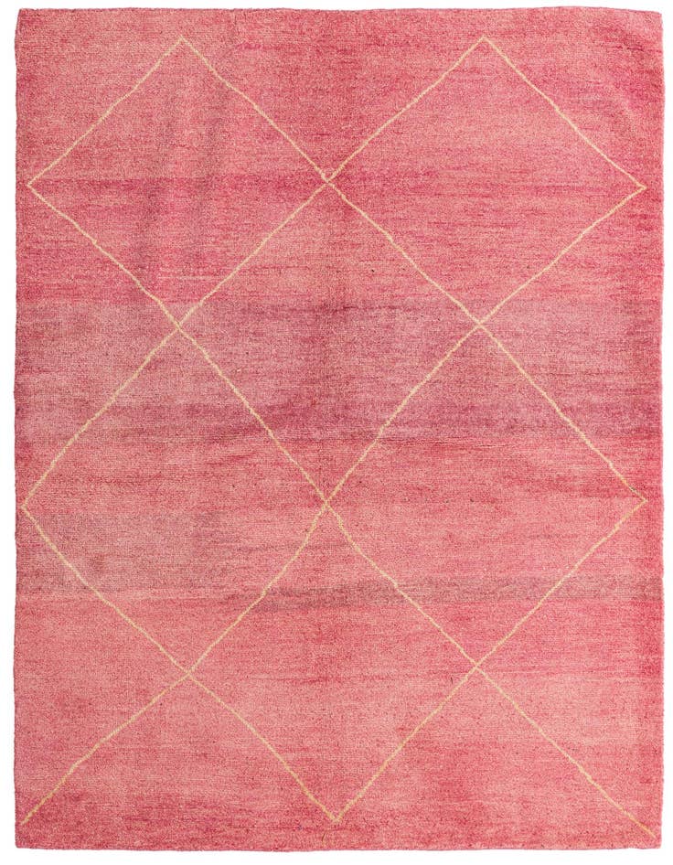 Detail image of 5' 9 x 8' 2 Hand Knotted Moroccan Wool Rug