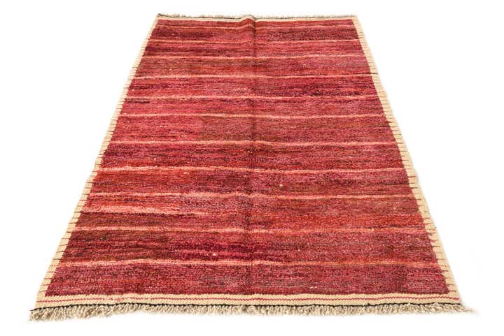 4' 1 x 6' 5 Hand Knotted Moroccan Wool Rug