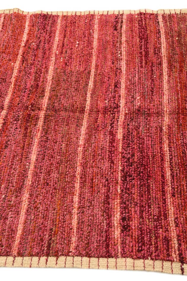 Detail image of 4' 1 x 6' 5 Hand Knotted Moroccan Wool Rug