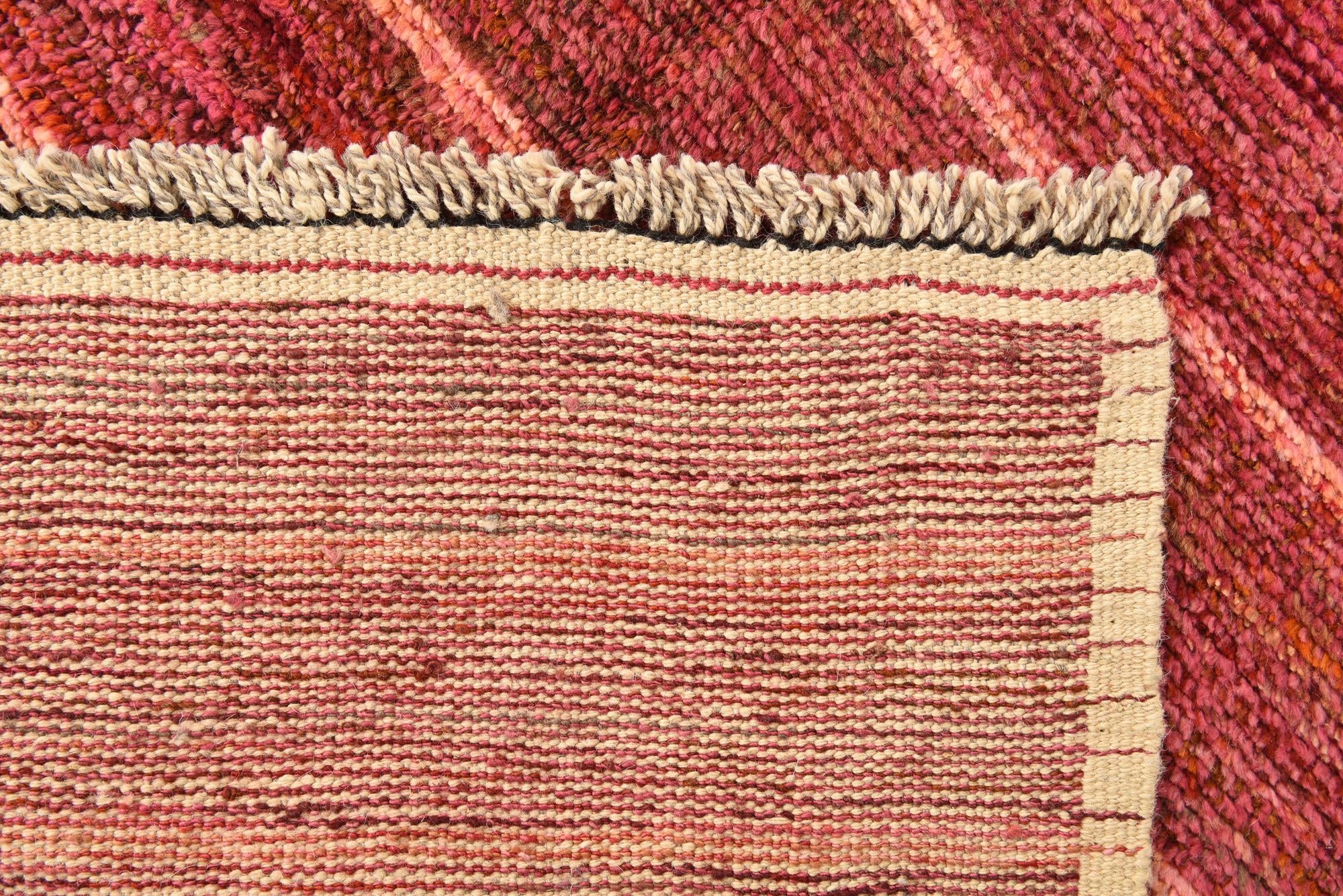 4' 1 x 6' 5 Hand Knotted Moroccan Wool Rug
