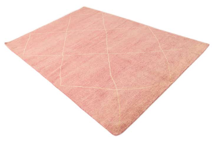 5' 6 x 8' Hand Knotted Moroccan Wool Rug