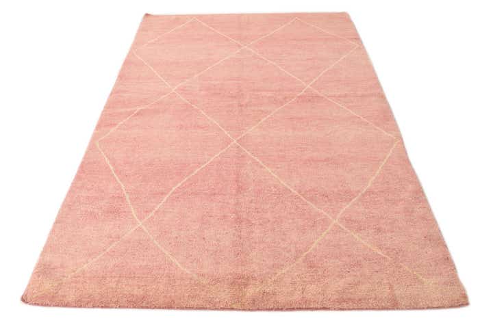 5' 6 x 8' Hand Knotted Moroccan Wool Rug