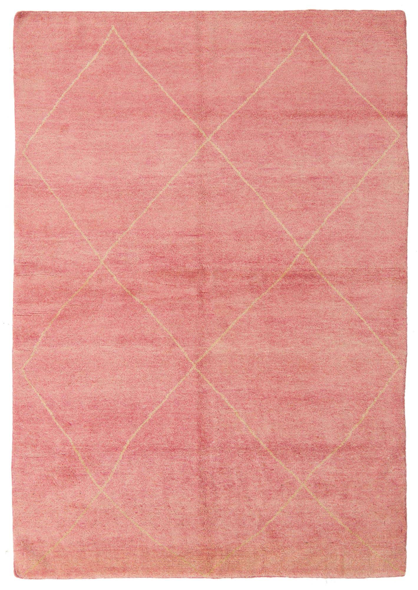 5' 6 x 8' Hand Knotted Moroccan Wool Rug