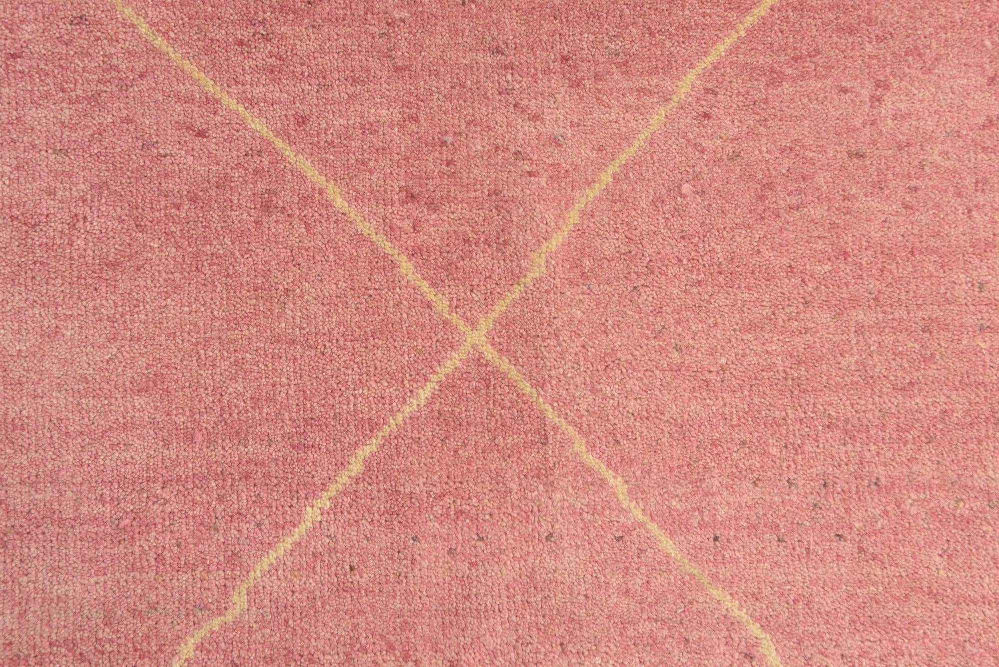 4' 7 x 6' 7 Hand Knotted Moroccan Wool Rug